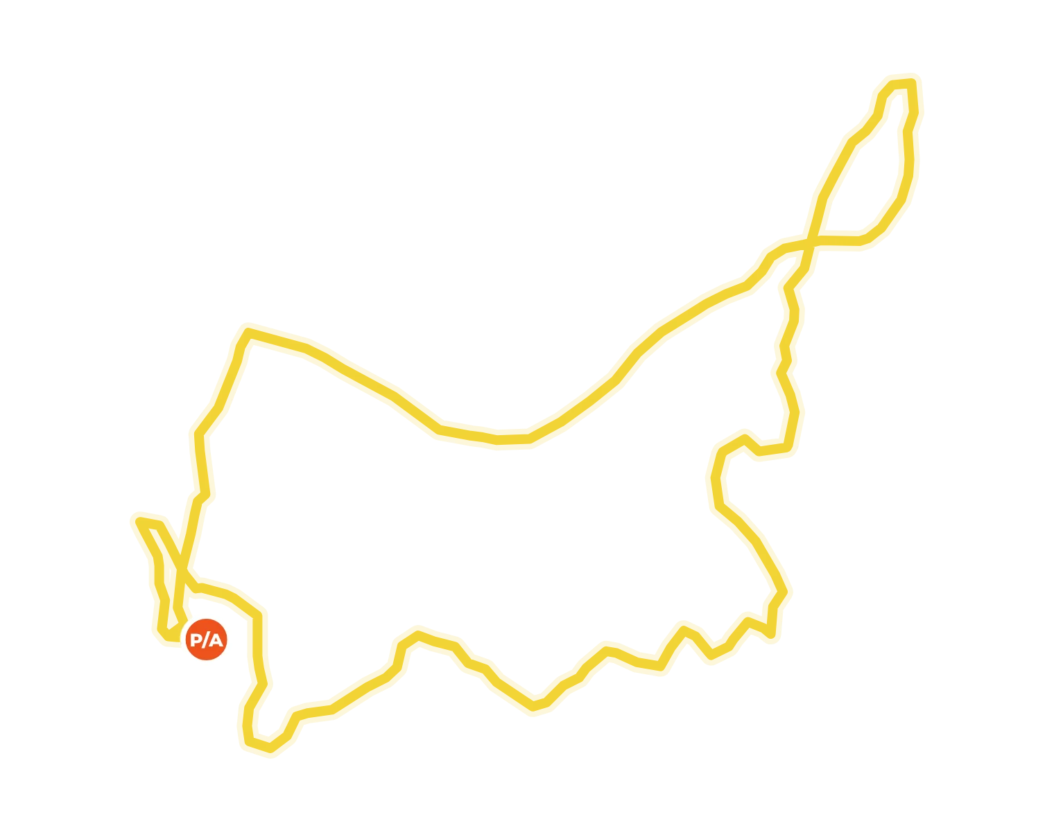 Il tracciato ad anello della Via delle Mongolfiere